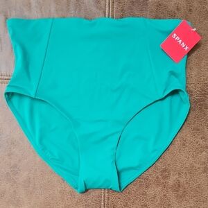 SPANX Teal High-Waisted Swim Bottom
